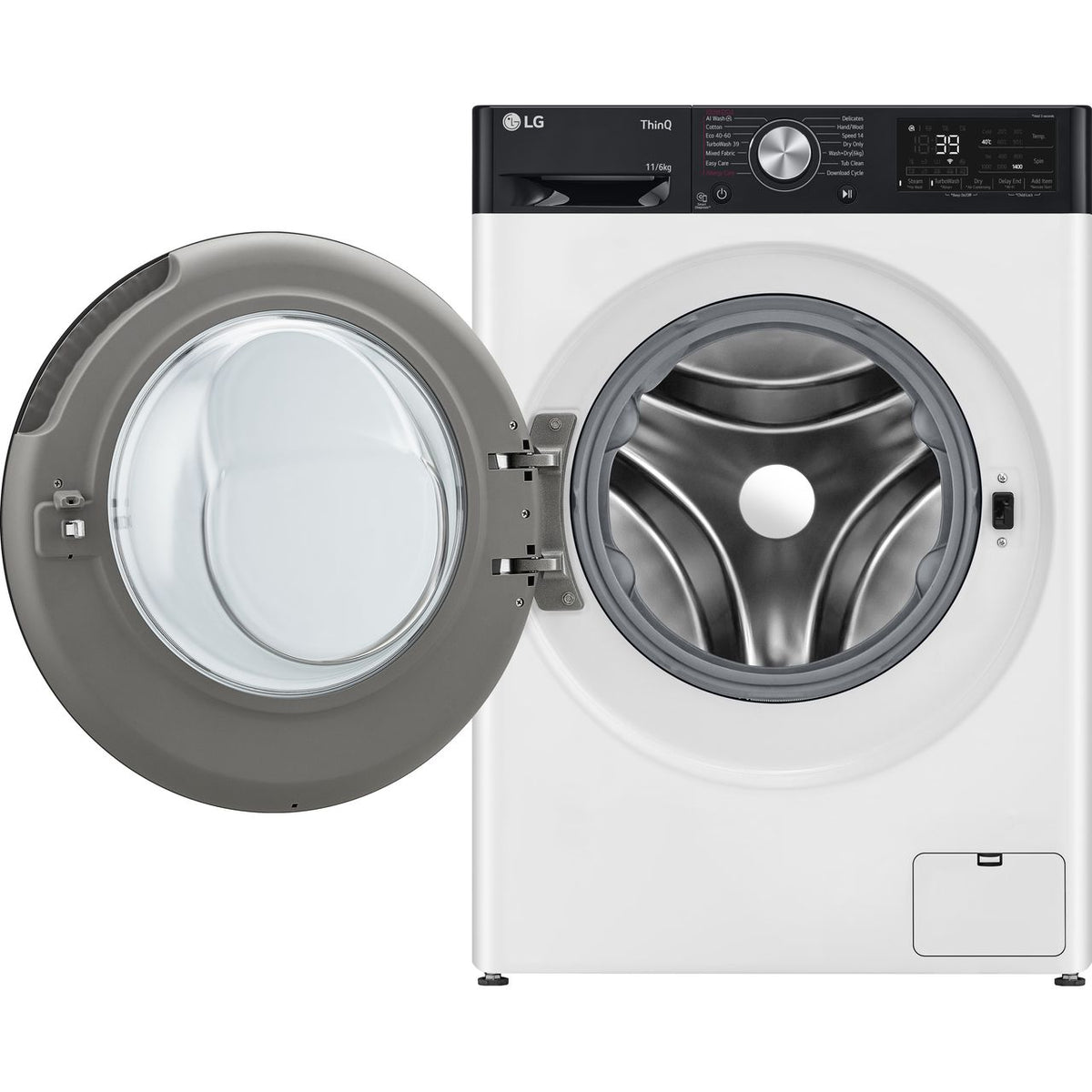 LG TurboWash™360 FWY916WBTN1 Wifi Connected 11Kg - 6Kg Washer Dryer with 1400 rpm - White - D Rated