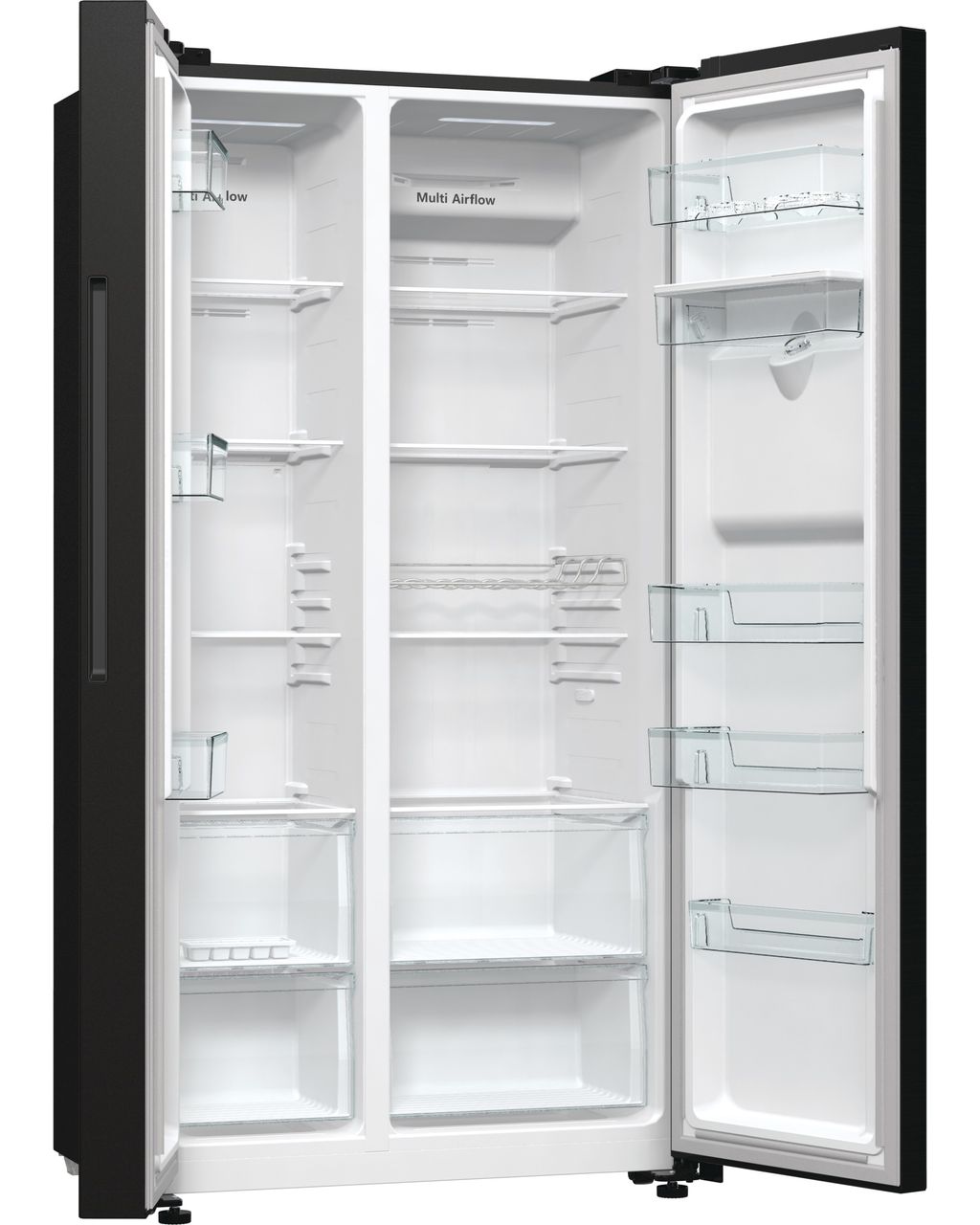 Fridgemaster MS91547BFE Non-Plumbed Total No Frost American Fridge Freezer - Black - E Rated