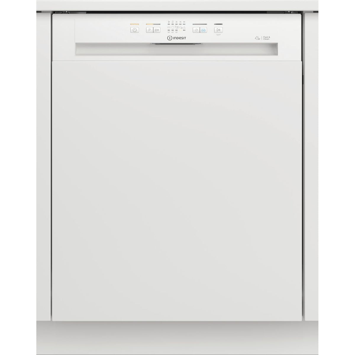 Indesit I3BL626UK Semi Integrated Standard Dishwasher - White Control Panel - E Rated