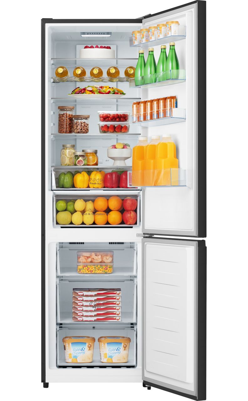 Hisense RB435N4BFE 70-30 Frost Free Fridge Freezer - Black - Stainless Steel - E Rated