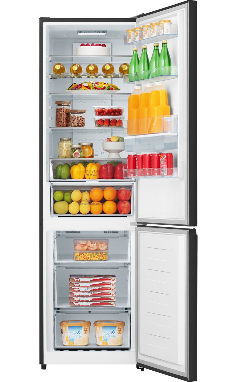 Hisense RB435N4WFE 60-40 Frost Free Fridge Freezer - Black - Stainless Steel - E Rated