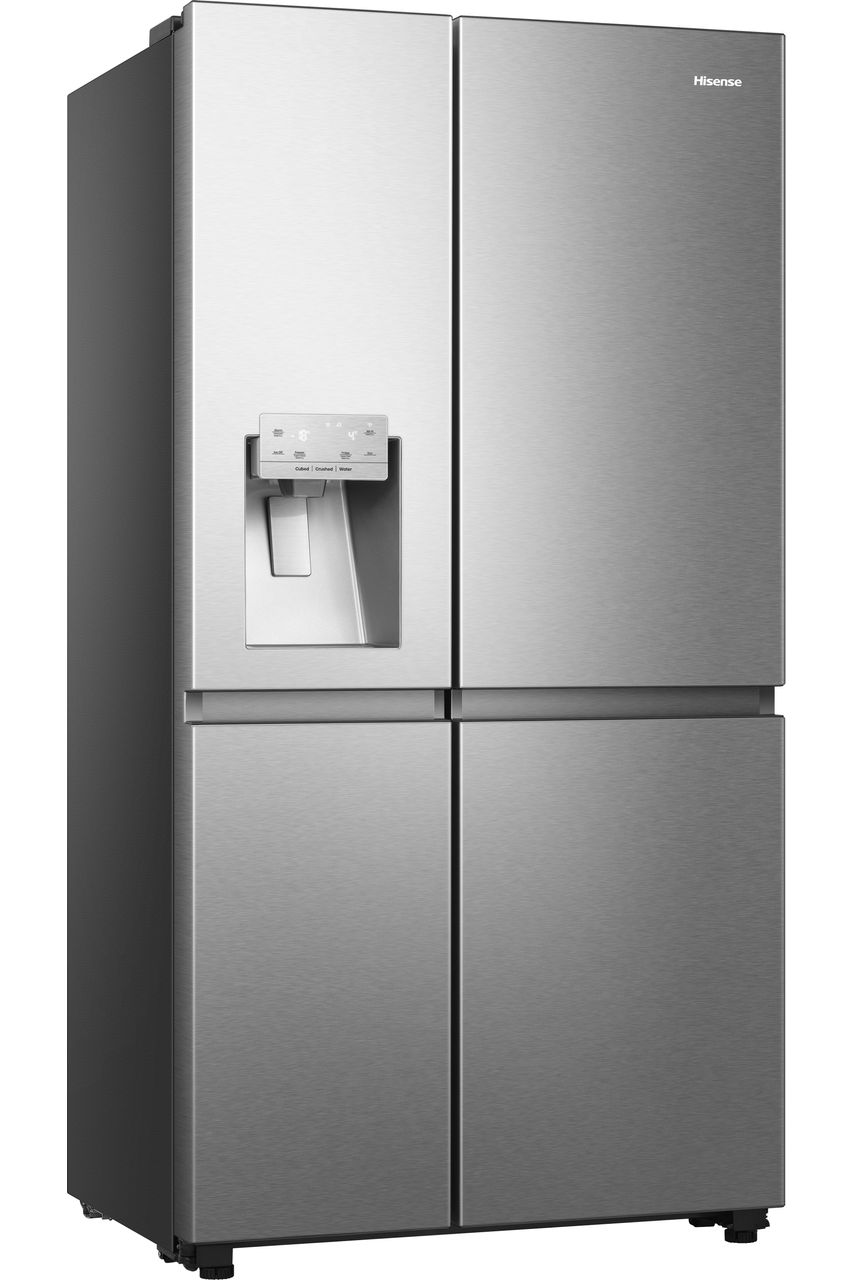 Hisense Pureflat Infinite RS818N4TIC Wifi Connected Non-Plumbed Total No Frost American Fridge Freezer - Stainless Steel - C Rated