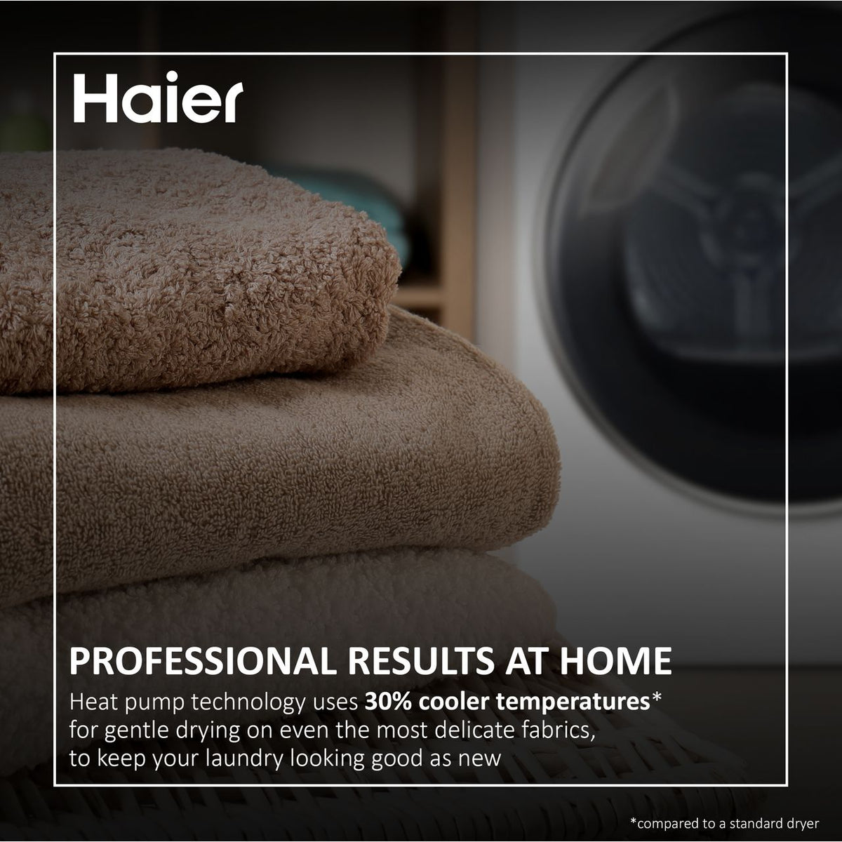 Haier i-Pro Series 3 HD90-A2939S 9Kg Heat Pump Tumble Dryer - Graphite - A++ Rated