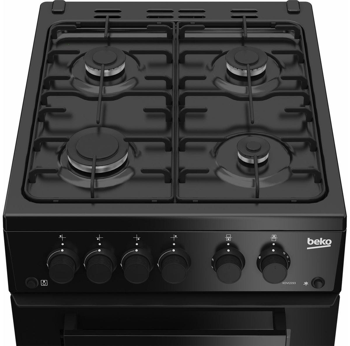 Beko KDVG593K Gas Cooker with Gas Grill - Black - A+ Rated