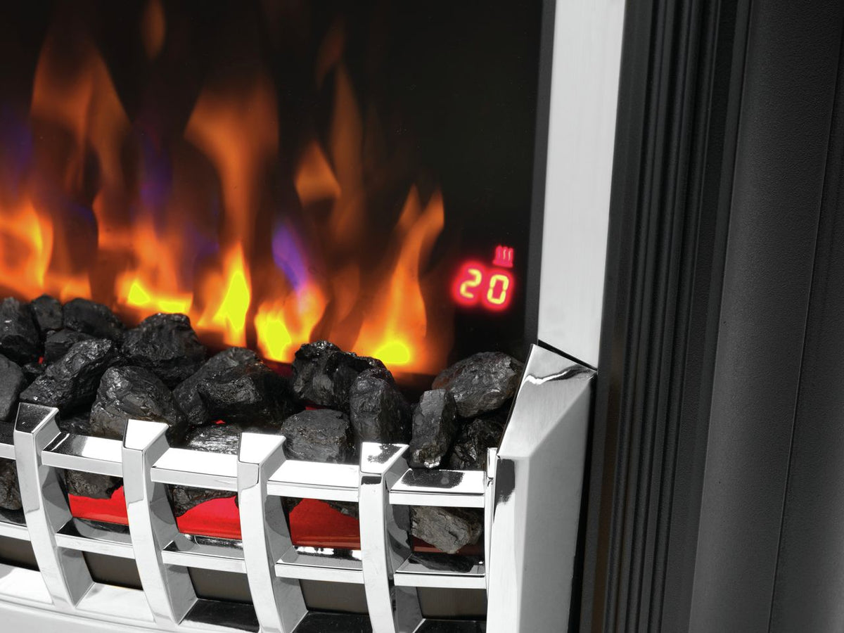 Dimplex Optiflame CHT20X-CH Coal Effect With Remote Control - Chrome