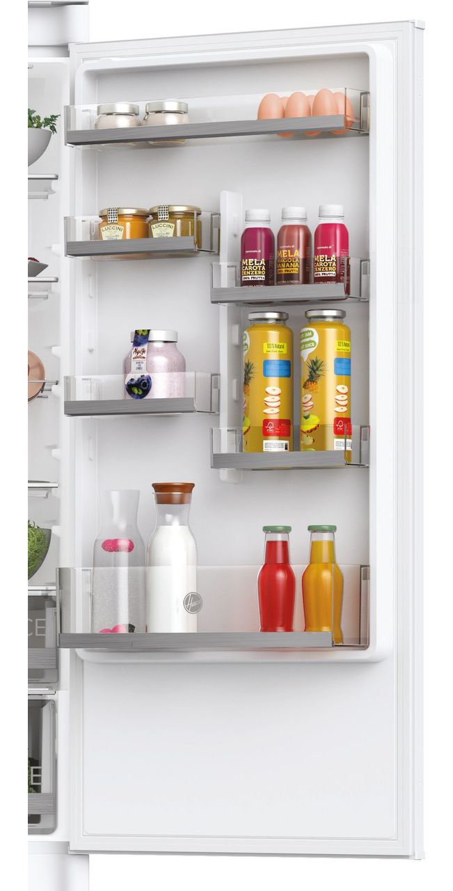 Hoover HOBL5519EVWK Wifi Connected Integrated 70-30 Fridge Freezer with Sliding Door Fixing Kit - White - E Rated