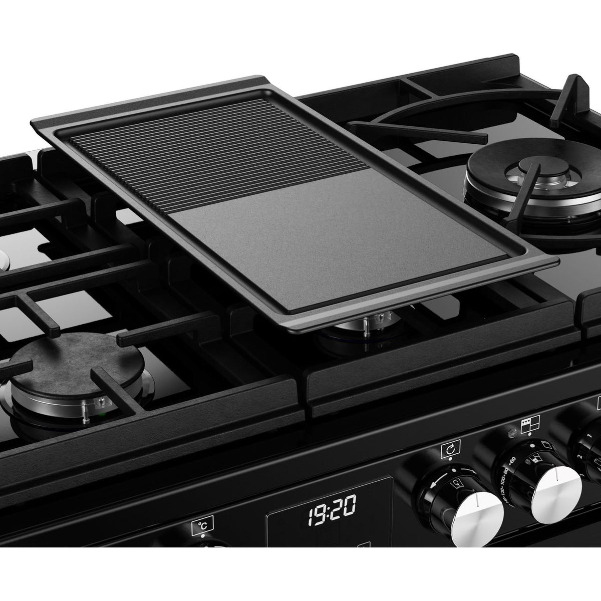 Stoves Precision Deluxe ST DX PREC D1100DF GTG BK 110cm Dual Fuel Range Cooker - Black - A Rated