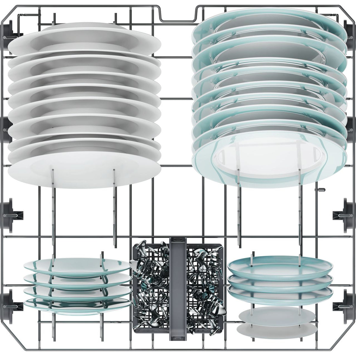 Candy CF5C7F0X Wifi Connected Standard Dishwasher - Stainless Steel - C Rated