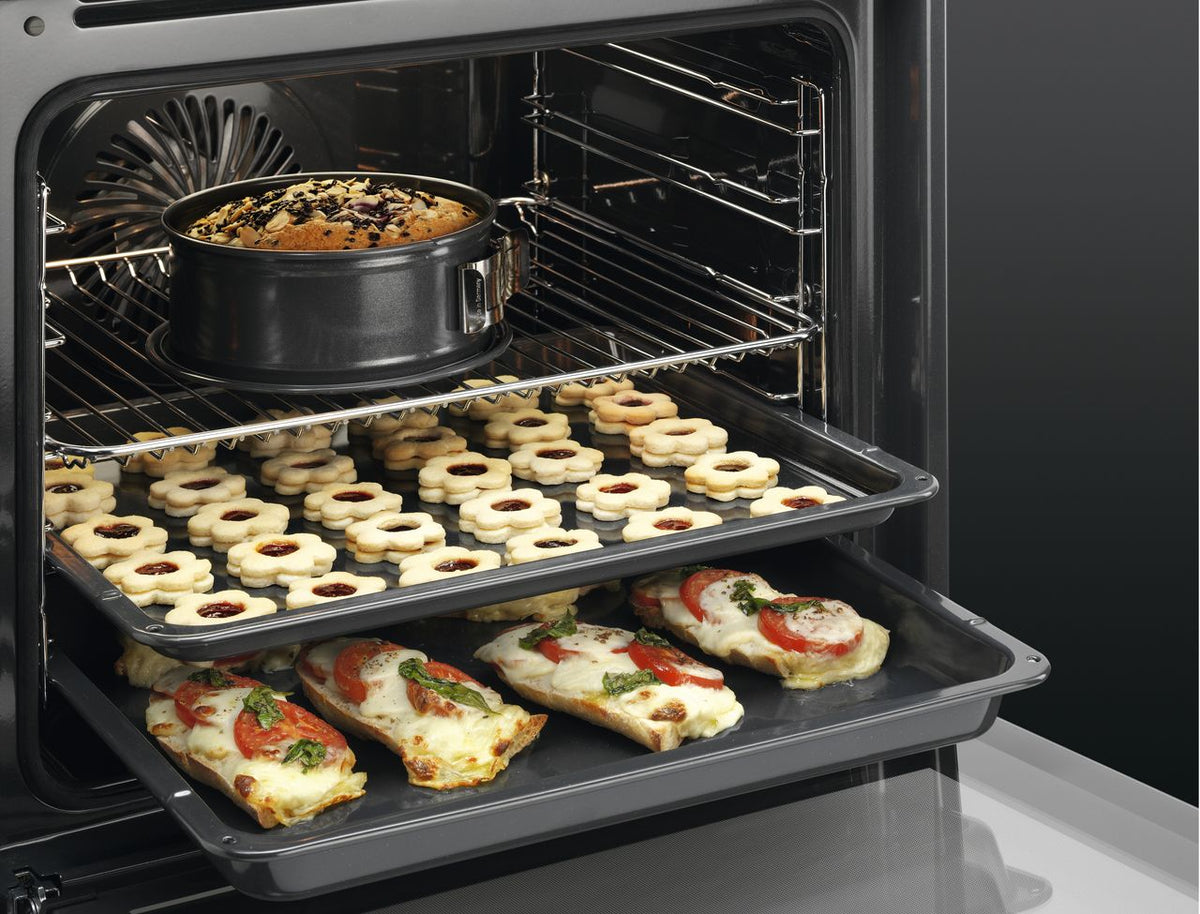 AEG Steambake BPS555060M Built In Electric Single Oven with Pyrolytic Cleaning - Black - Stainless Steel - A+ Rated