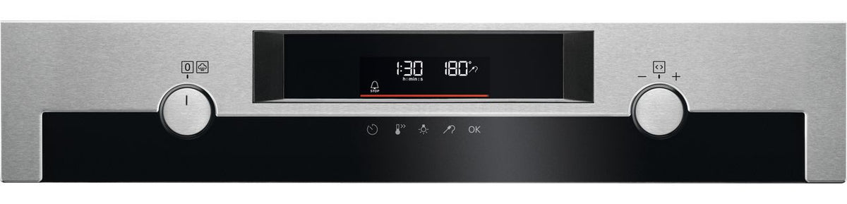 AEG Steambake BPE556060M Built In Electric Single Oven with Pyrolytic Cleaning - Stainless Steel - Black - A+ Rated