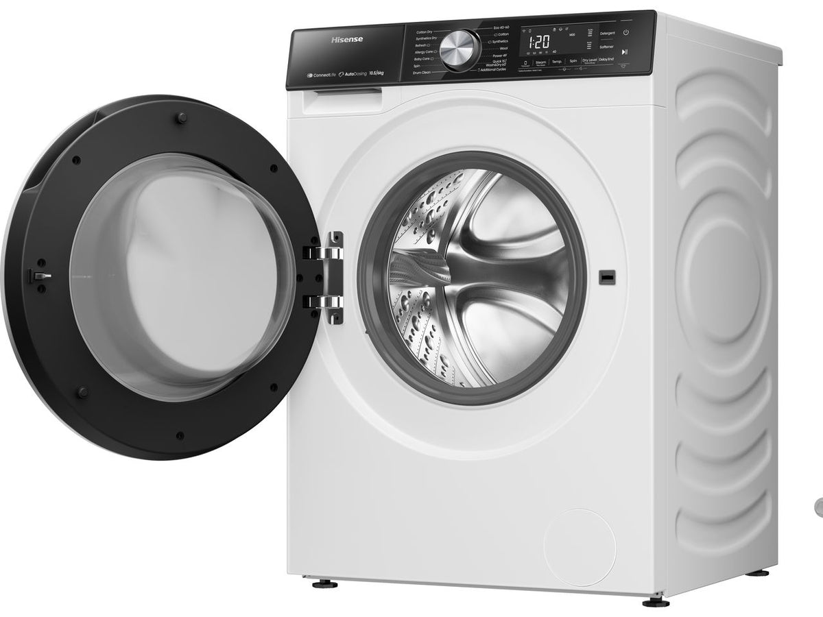 Hisense 5S Series WD5S1045BW Wifi Connected 10Kg - 6Kg Washer Dryer with 1400 rpm - White - D Rated