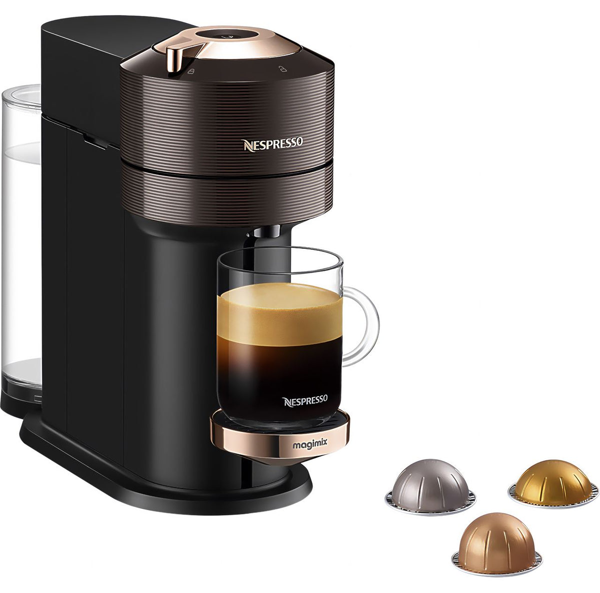 Nespresso by Magimix Vertuo Next 11708 Pod Coffee Machine - Brown