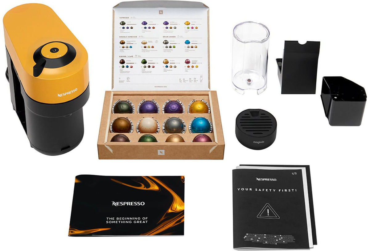 Nespresso by Magimix Vertuo Next 11735 Pod Coffee Machine - Mango Yellow