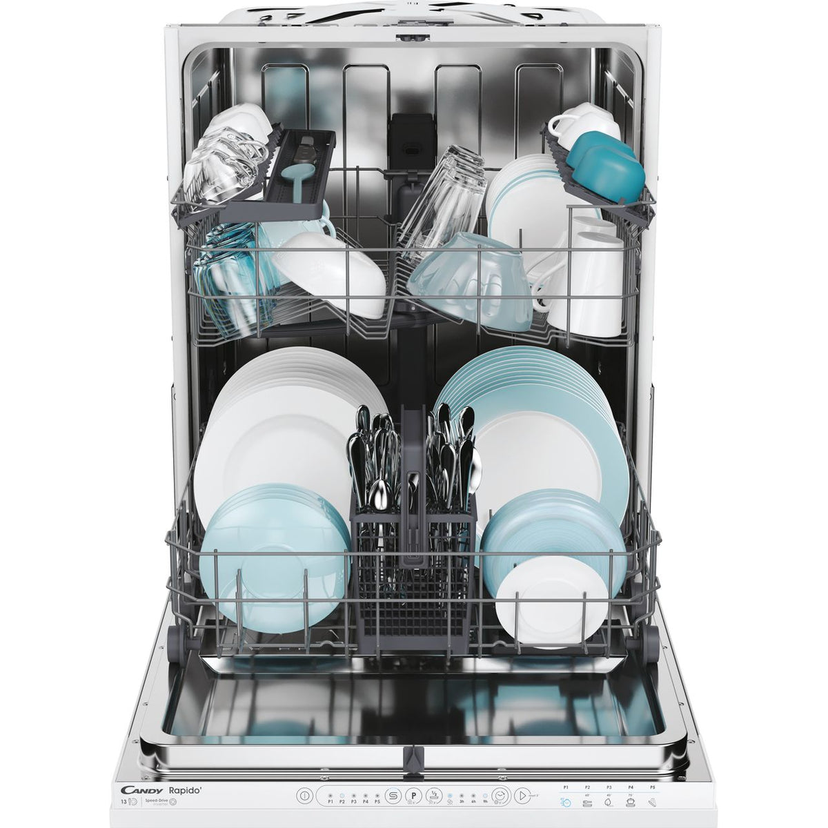 Candy CI3E53E0W Fully Integrated Standard Dishwasher - White Control Panel - E Rated