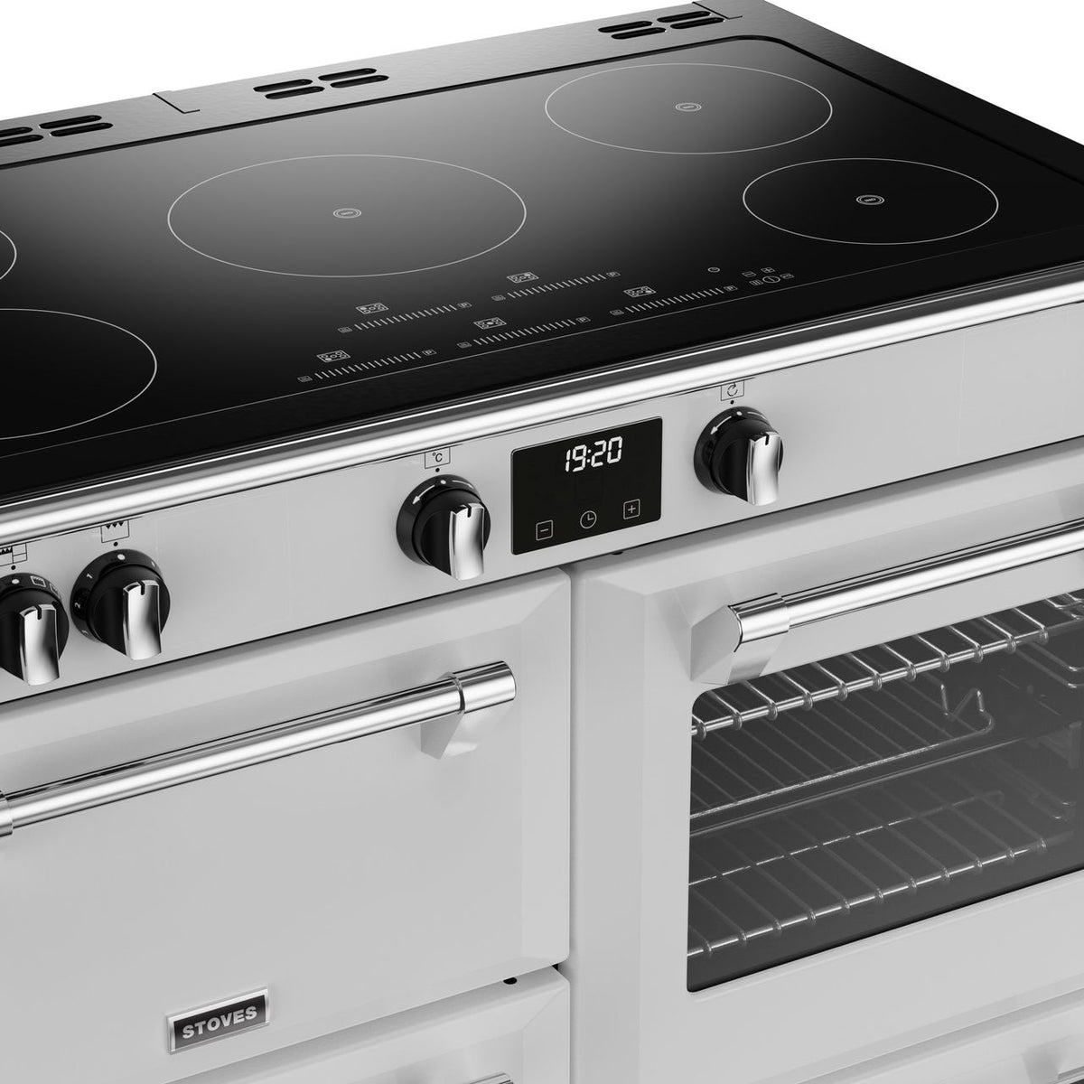 Stoves Richmond Deluxe ST DX RICH D1000Ei TCH IWH Electric Range Cooker with Induction Hob - Icy White - A Rated