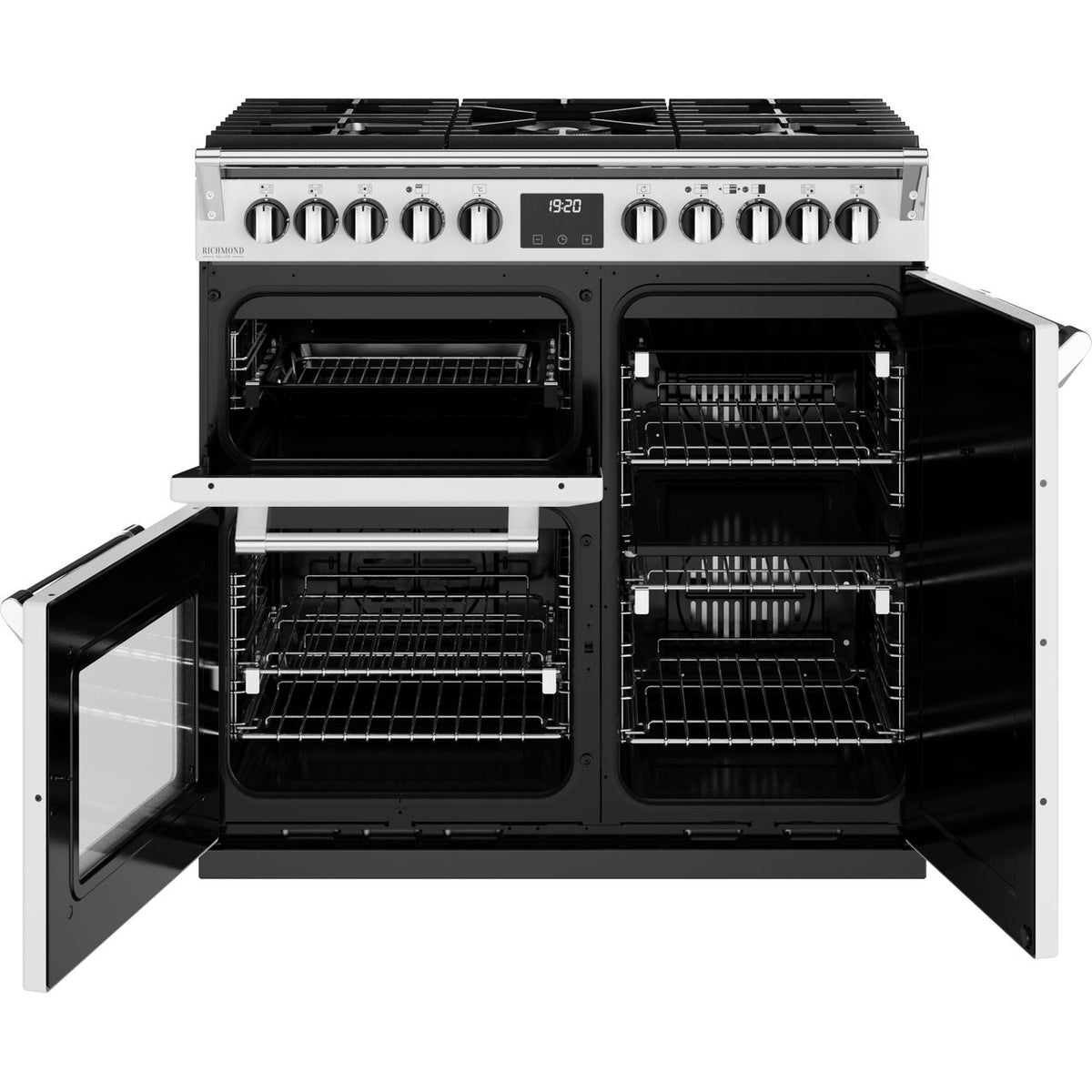 Stoves Richmond Deluxe ST DX RICH D900DF IWH Dual Fuel Range Cooker - Icy White - A Rated