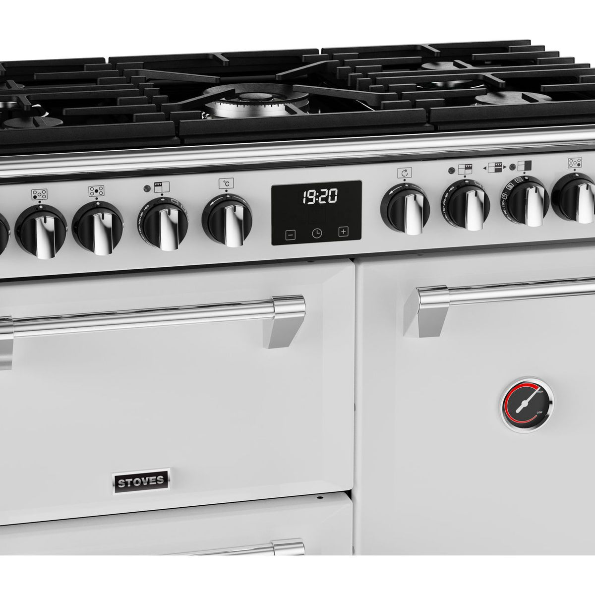 Stoves Richmond Deluxe ST DX RICH D900DF IWH Dual Fuel Range Cooker - Icy White - A Rated