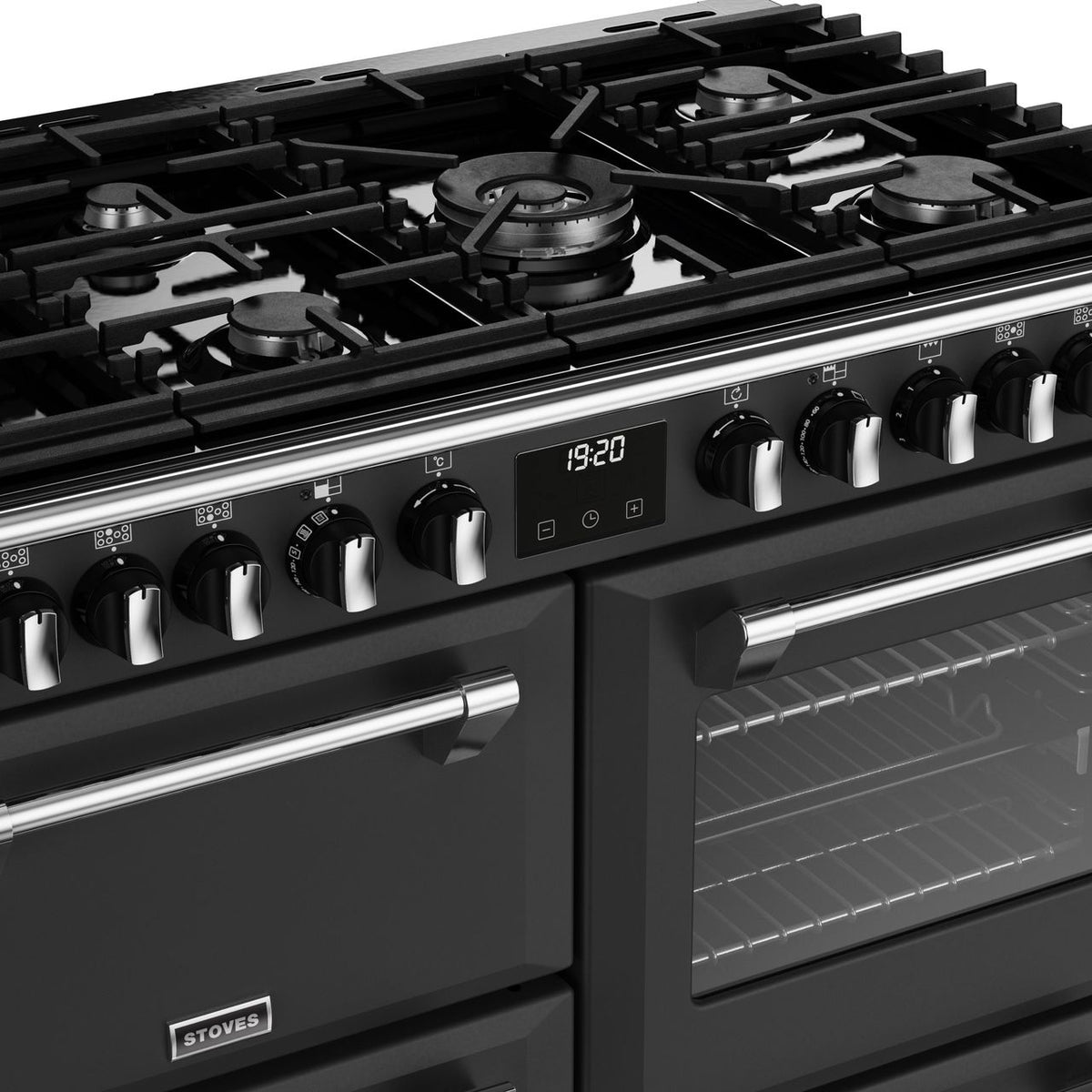 Stoves Richmond Deluxe ST DX RICH D1000DF AGR Dual Fuel Range Cooker - Anthracite - A Rated