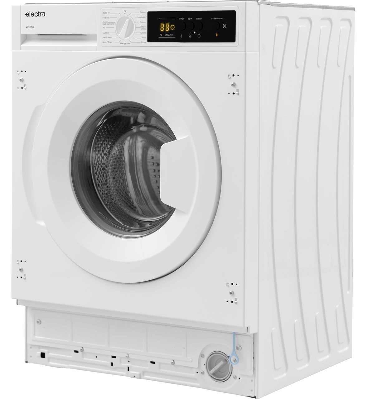 Electra W1251CT0IN Integrated 8kg Washing Machine with 1200 rpm - White - D Rated