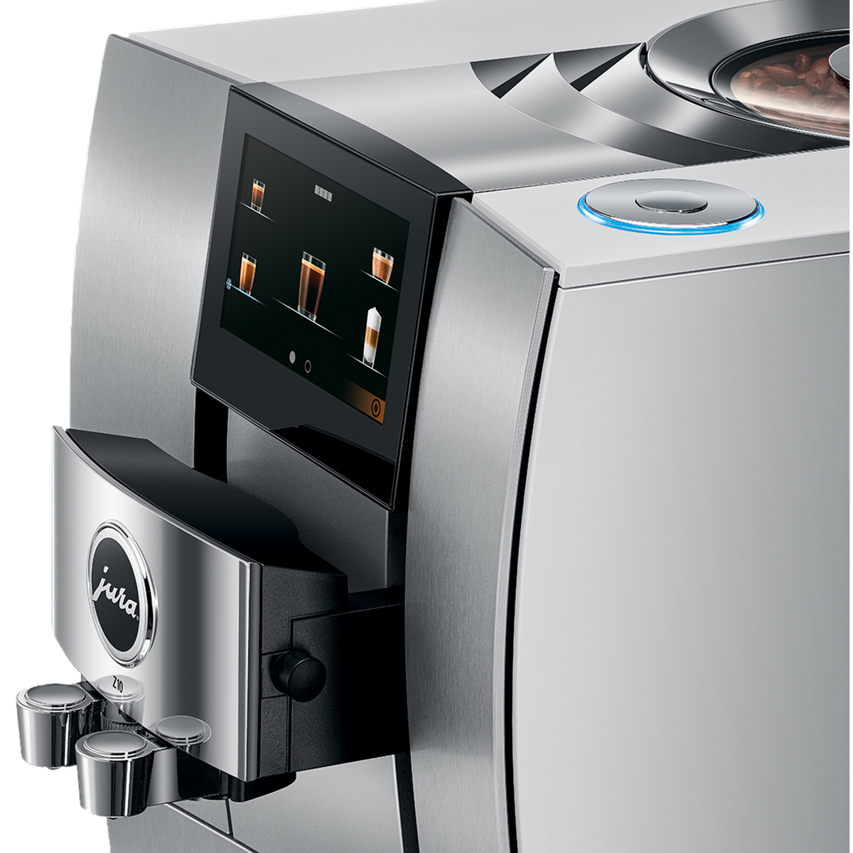 Jura Z10 15360 Wifi Connected Bean to Cup Coffee Machine - Aluminium - White