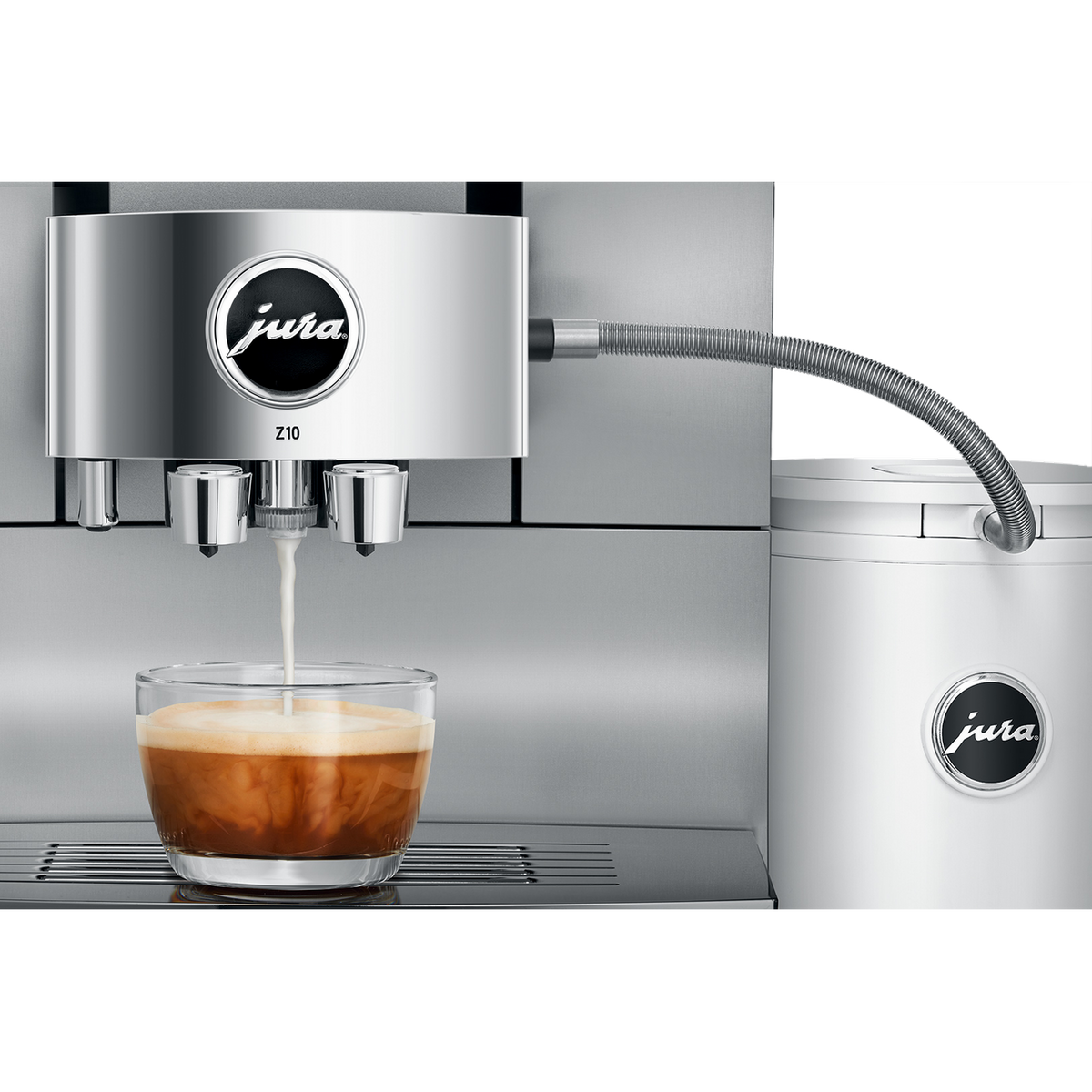 Jura Z10 15360 Wifi Connected Bean to Cup Coffee Machine - Aluminium - White