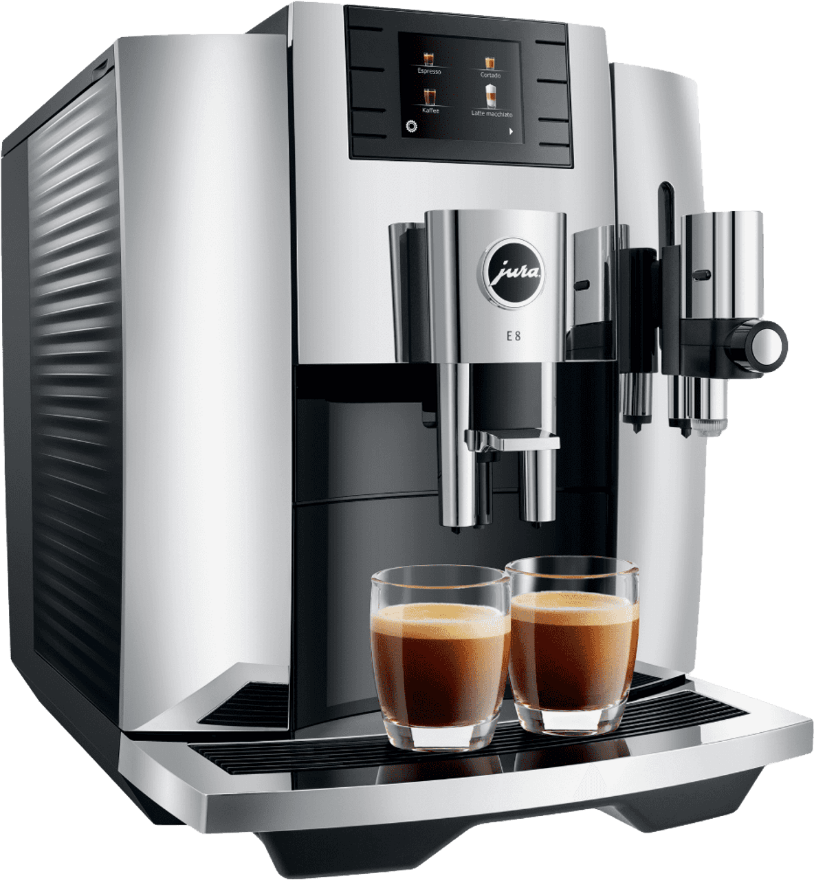 Jura E8 15363 Bean to Cup Coffee Machine - Chrome