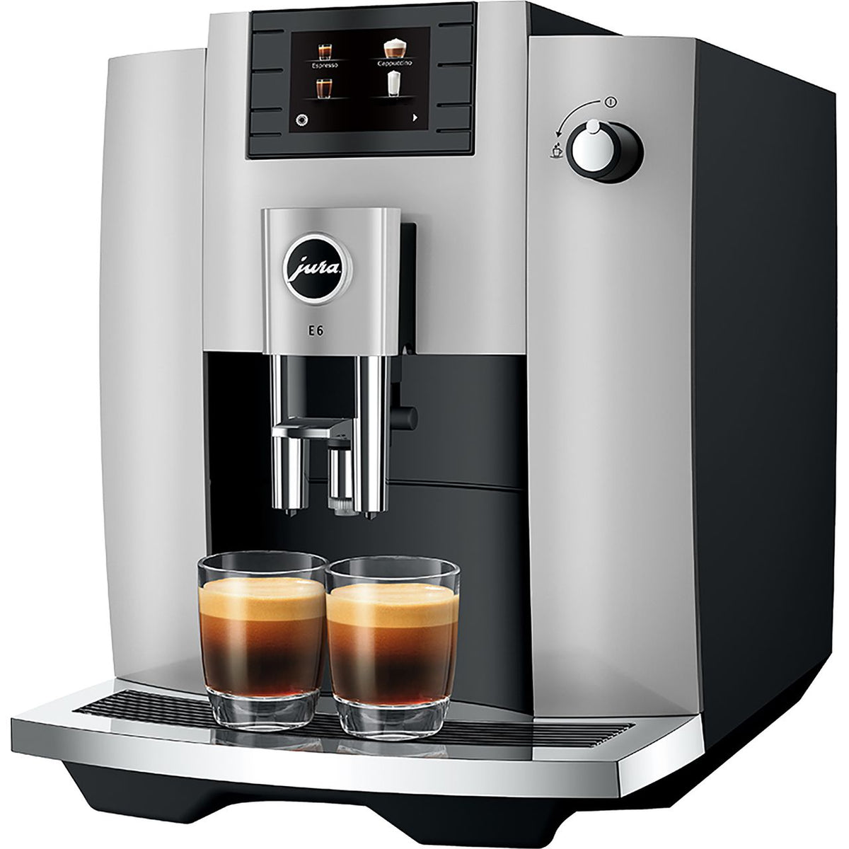 Jura E6 15467 Bean to Cup Coffee Machine - Black - Platinum