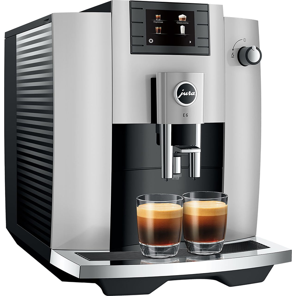 Jura E6 15467 Bean to Cup Coffee Machine - Black - Platinum