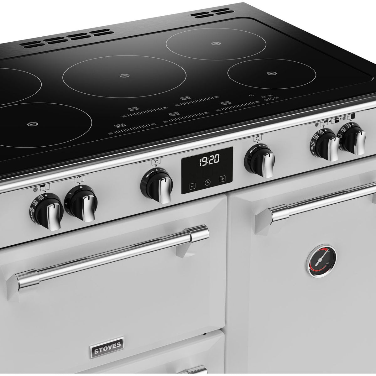 Stoves Richmond Deluxe ST DX RICH D900Ei TCH IWH Electric Range Cooker with Induction Hob - Icy White - A-A Rated