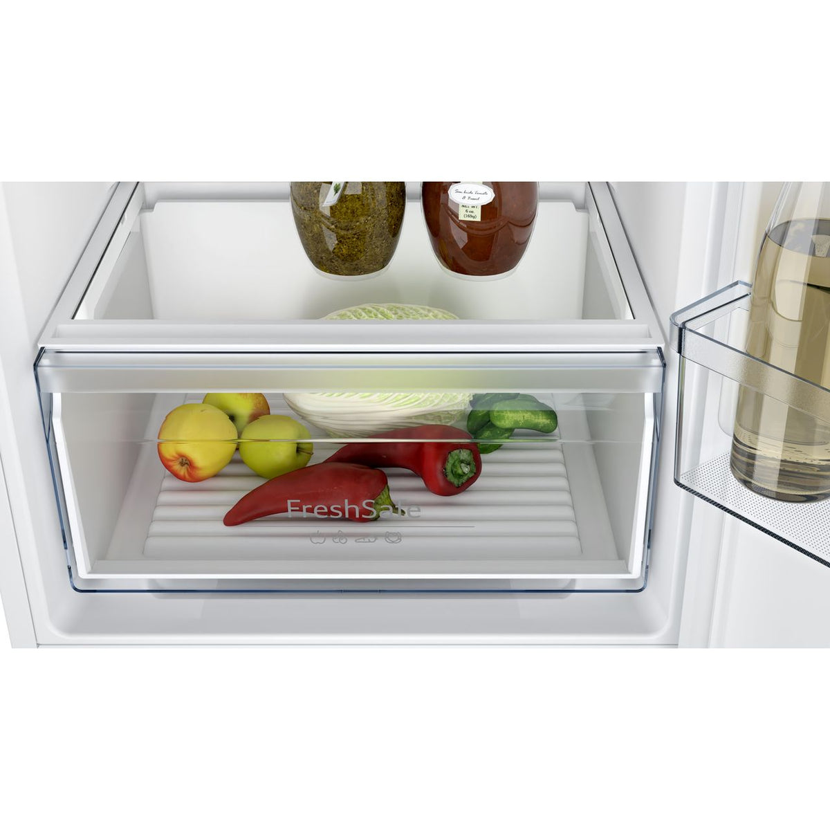 NEFF N30 Fixed Door KI7861FE0G Integrated 70-30 Fridge Freezer with Fixed Door Fixing Kit - White - E Rated