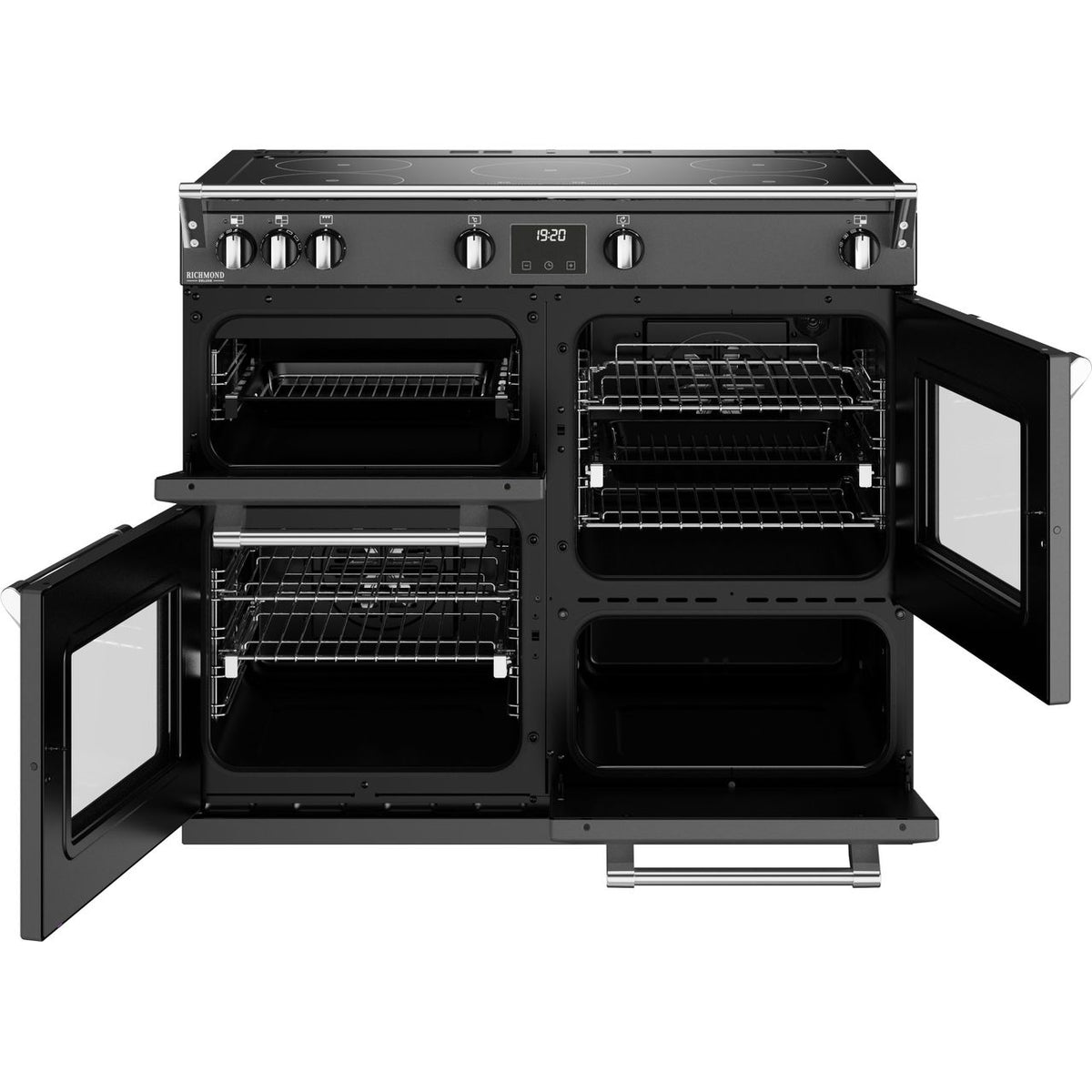 Stoves Richmond Deluxe ST DX RICH D1000Ei TCH AGR Electric Range Cooker with Induction Hob - Anthracite - A Rated