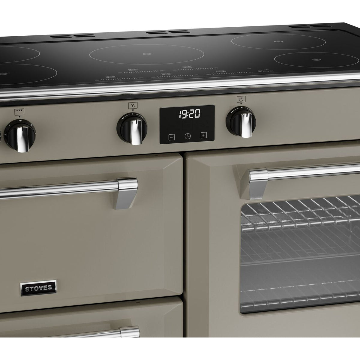 Stoves Richmond Deluxe ST DX RICH D1100Ei TCH PM Electric Range Cooker with Induction Hob - Porcini Mushroom - A Rated