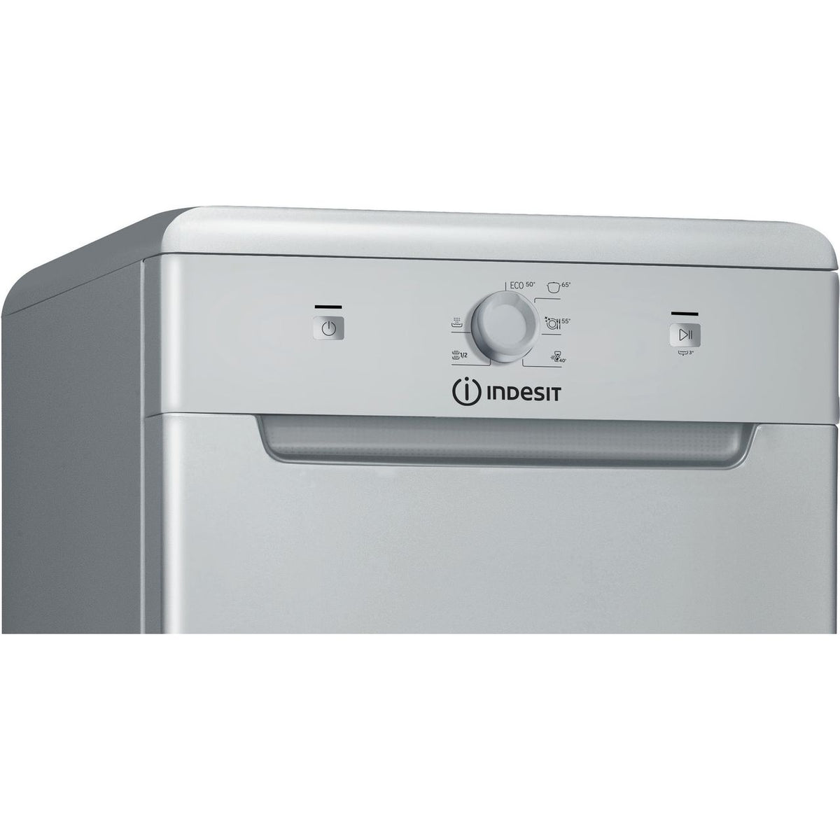 Indesit DF9E1B10SUK Slimline Dishwasher - Silver - F Rated