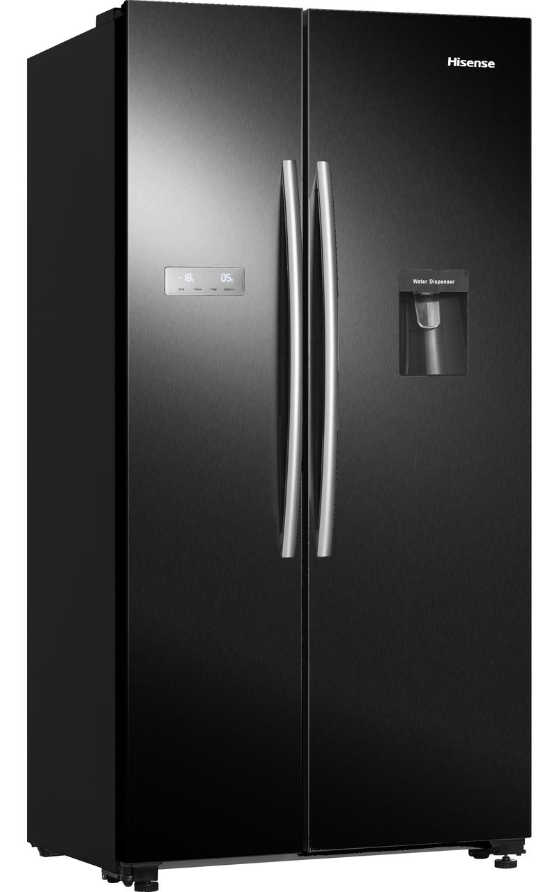 Hisense RS741N4WBE Non-Plumbed Total No Frost American Fridge Freezer - Black - E Rated