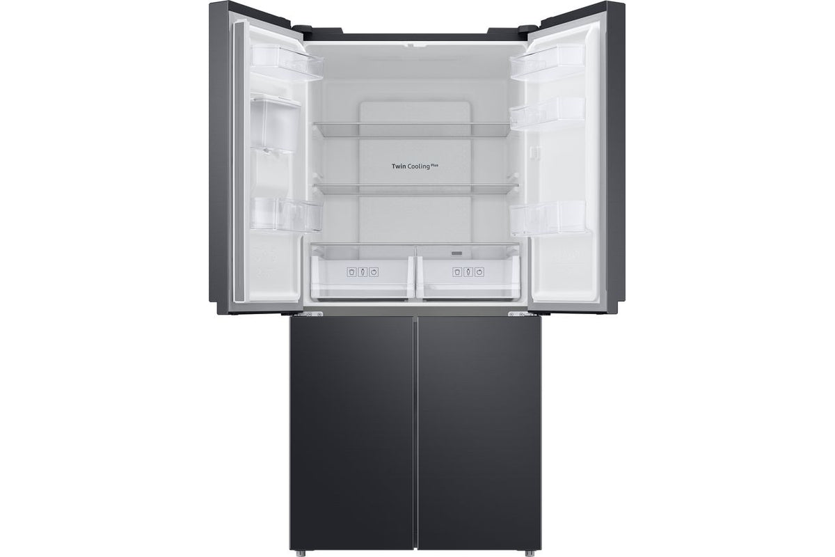 Samsung RF48A401EB4 Non-Plumbed Total No Frost American Fridge Freezer - Gentle Black Matt - E Rated