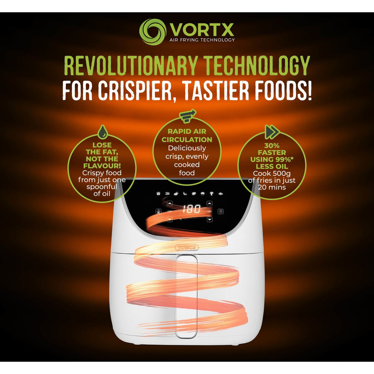 Tower Vortx T17127WHT Air Fryer - White