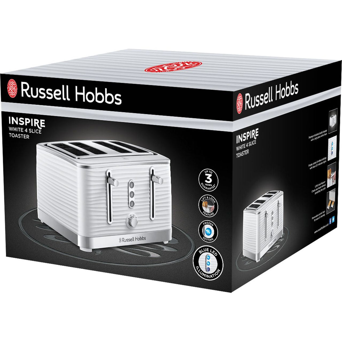 Russell Hobbs Inspire 24380 4 Slice Toaster - White