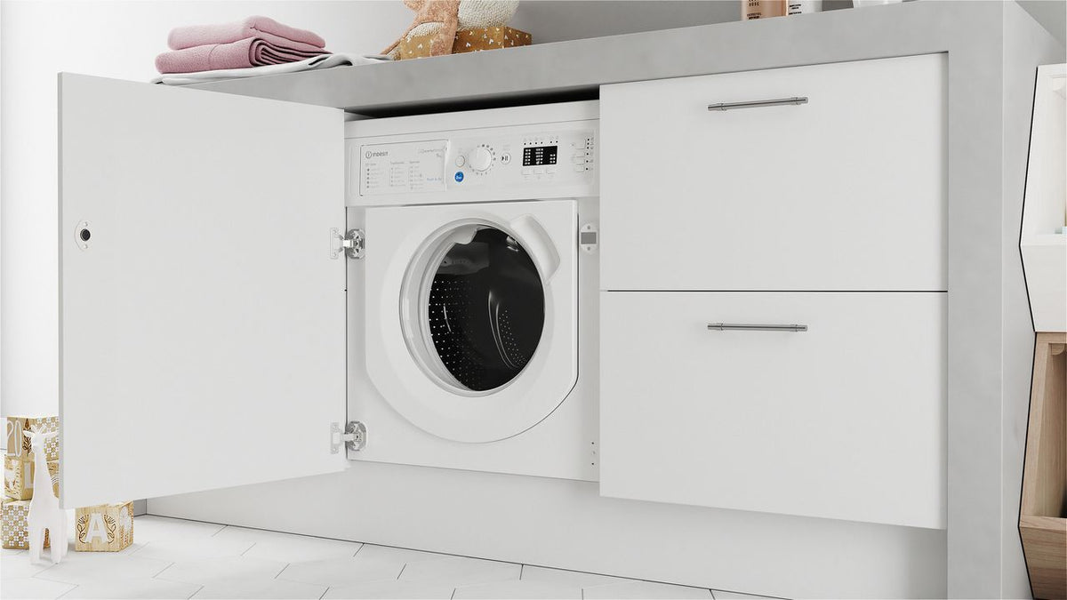 Indesit BIWMIL91485UK Integrated 9kg Washing Machine with 1400 rpm - White - B Rated