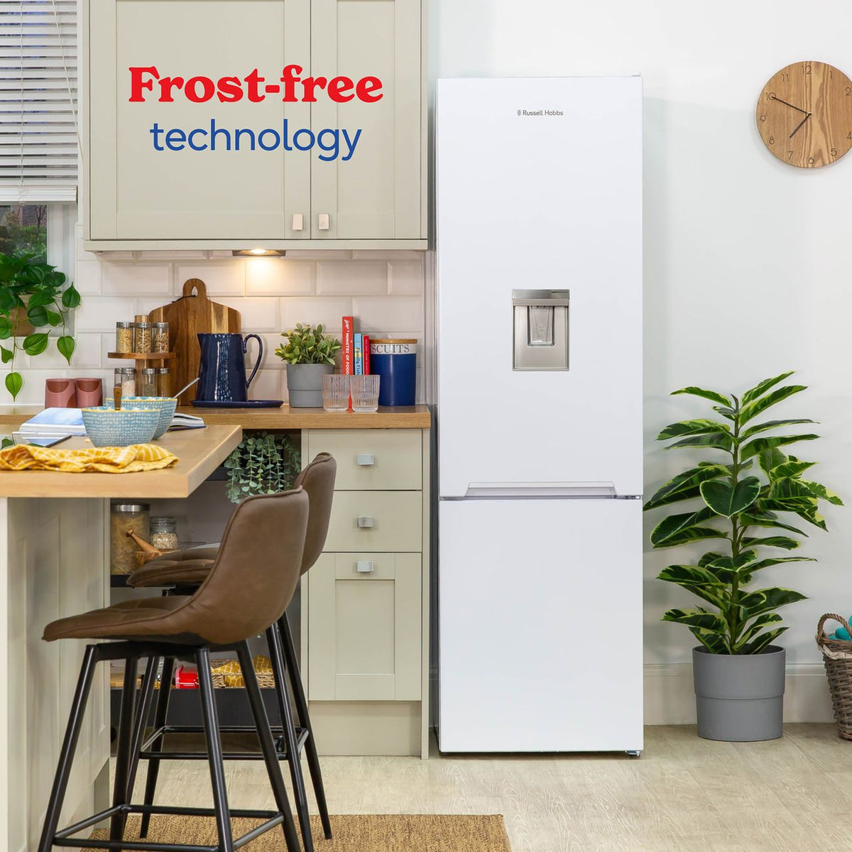 Russell Hobbs RH180FFFF55-WD 70-30 Frost Free Fridge Freezer - White - F Rated