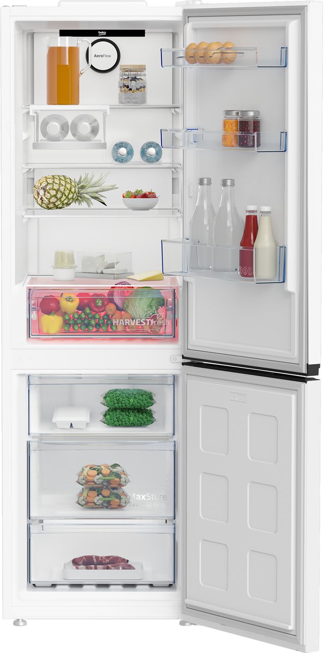 Beko HarvestFresh™ CNG6686VW 60-40 Frost Free Fridge Freezer - White - C Rated