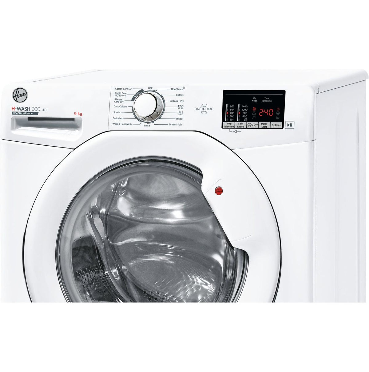 Hoover H-WASH 300 LITE H3W492DA4-1-80 9kg Washing Machine with 1400 rpm - White - B Rated