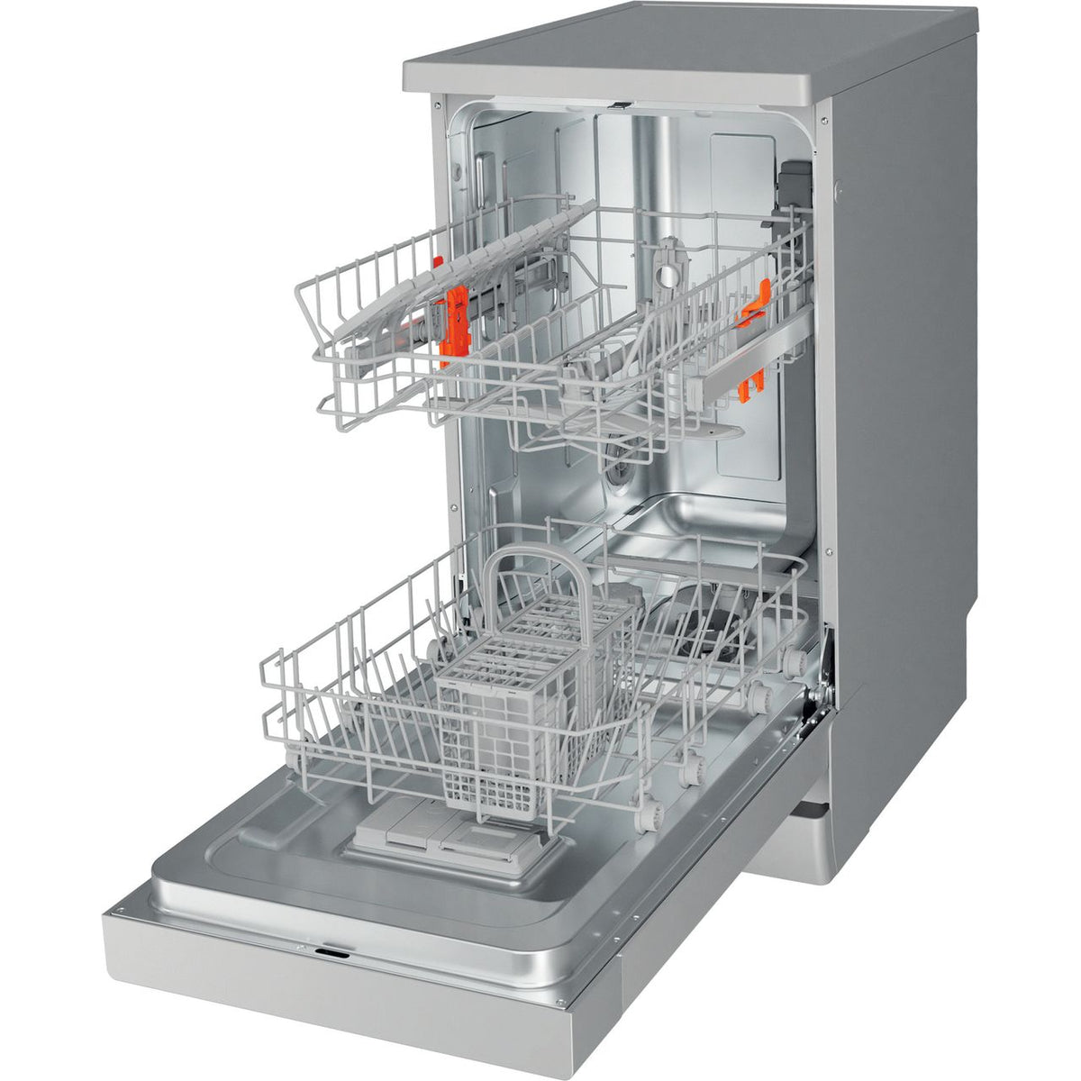 Hotpoint HF9E1B19SUK Slimline Dishwasher - Silver - F Rated