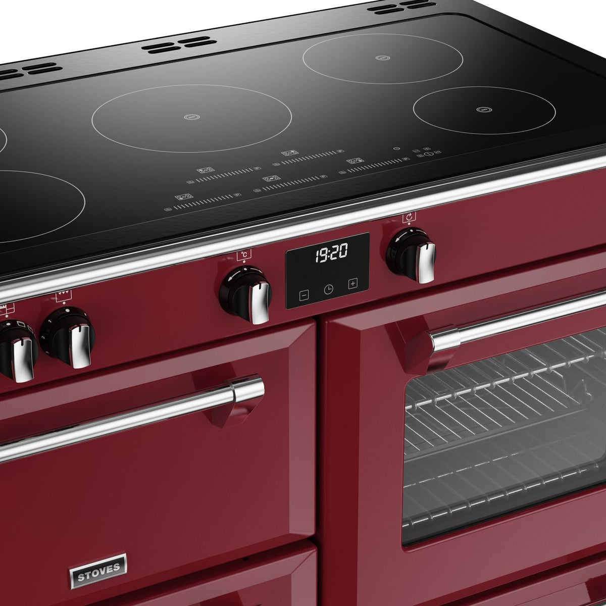 Stoves Richmond Deluxe ST DX RICH D1100Ei TCH CRE Electric Range Cooker with Induction Hob - Chilli Red - A Rated