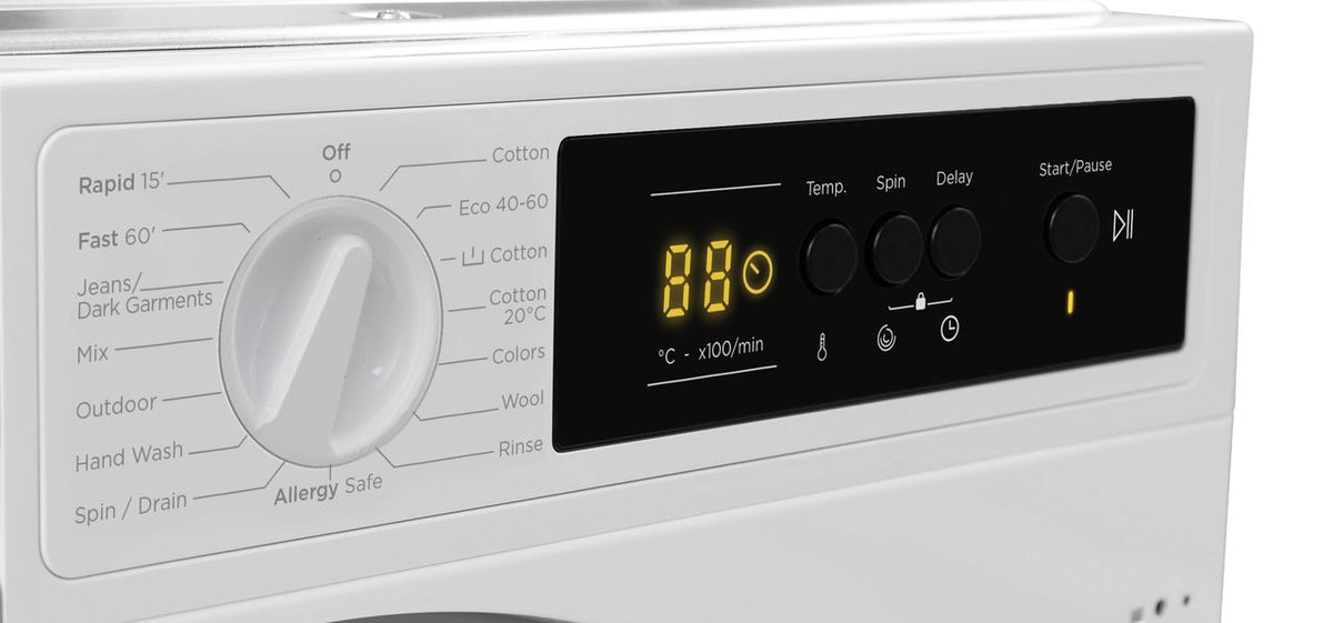 Electra W1251CT0IN Integrated 8kg Washing Machine with 1200 rpm - White - D Rated