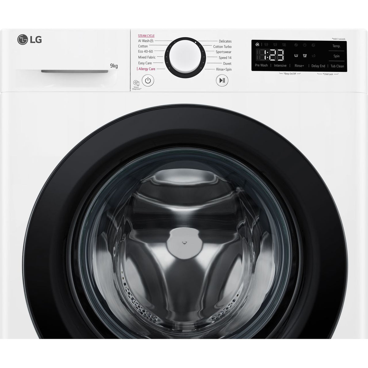 LG TurboWash™ F2Y509WBLN1 9kg Washing Machine with 1200 rpm - White - A Rated