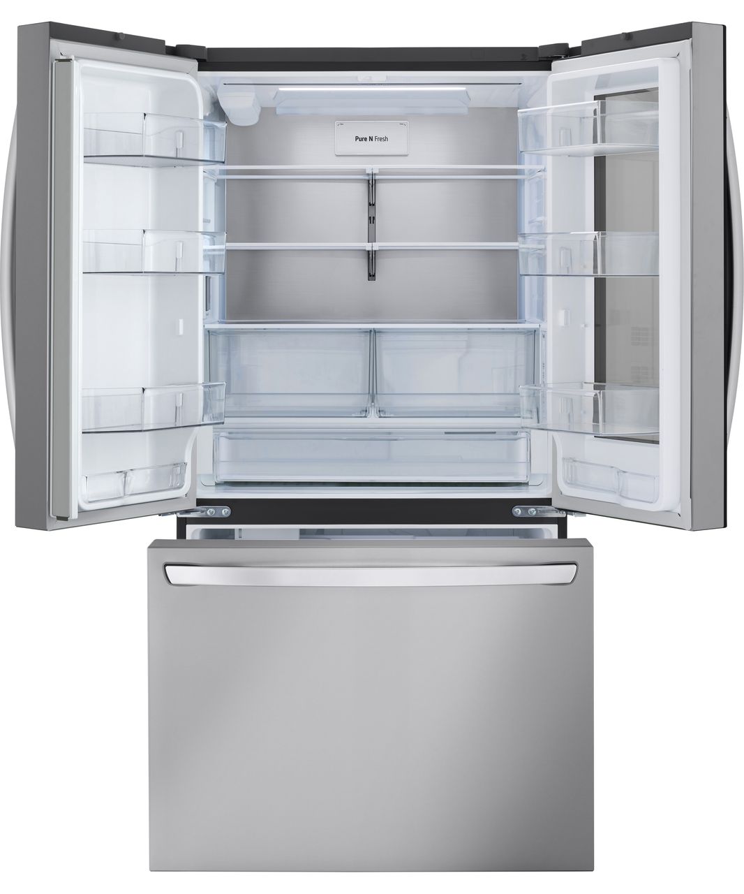 LG InstaView™ GMZ765STHJ Wifi Connected Plumbed Frost Free American Fridge Freezer - Stainless Steel - E Rated