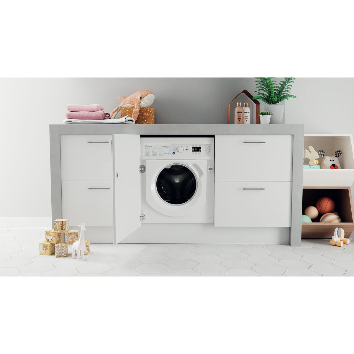 Indesit BIWDIL75148UK Integrated 7Kg - 5Kg Washer Dryer with 1400 rpm - White - E Rated