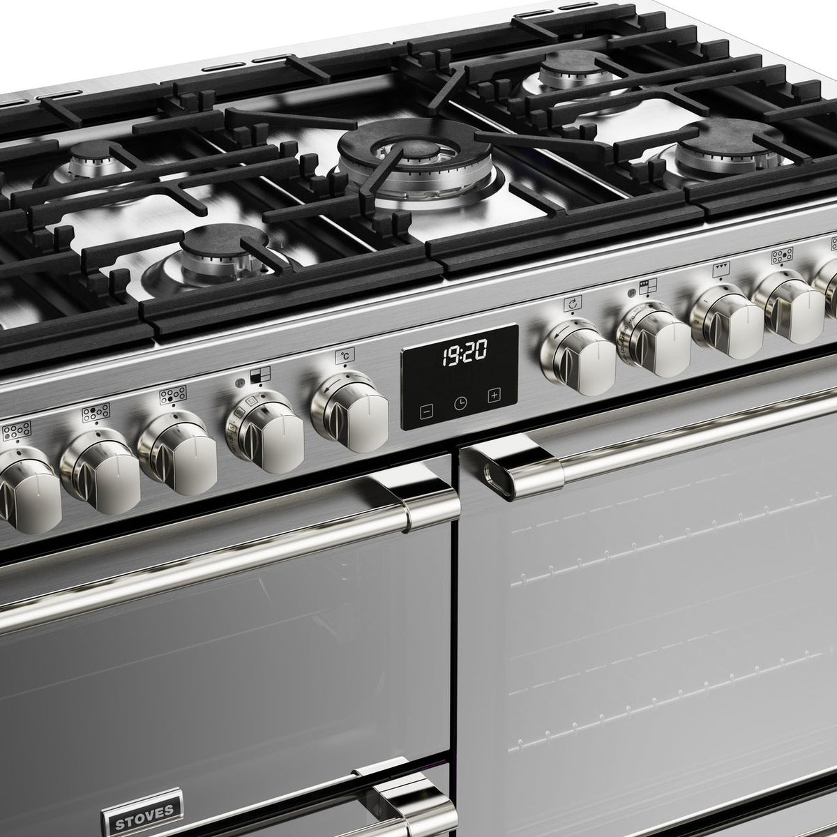 Stoves Sterling Deluxe ST DX STER D1100DF SS 110cm Dual Fuel Range Cooker - Stainless Steel - A-A-A Rated