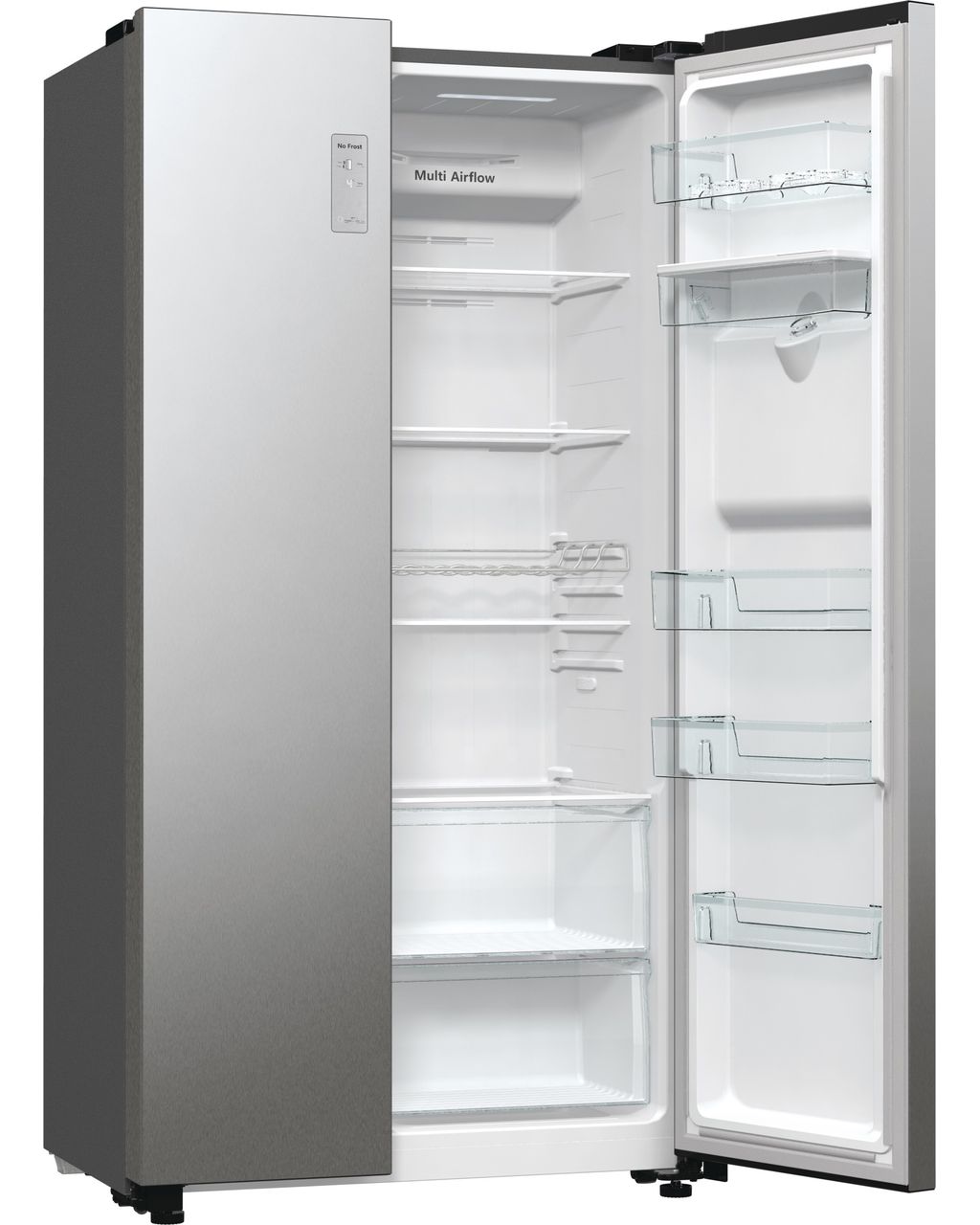 Fridgemaster MS91547DFE Non-Plumbed Total No Frost American Fridge Freezer - Silver - E Rated