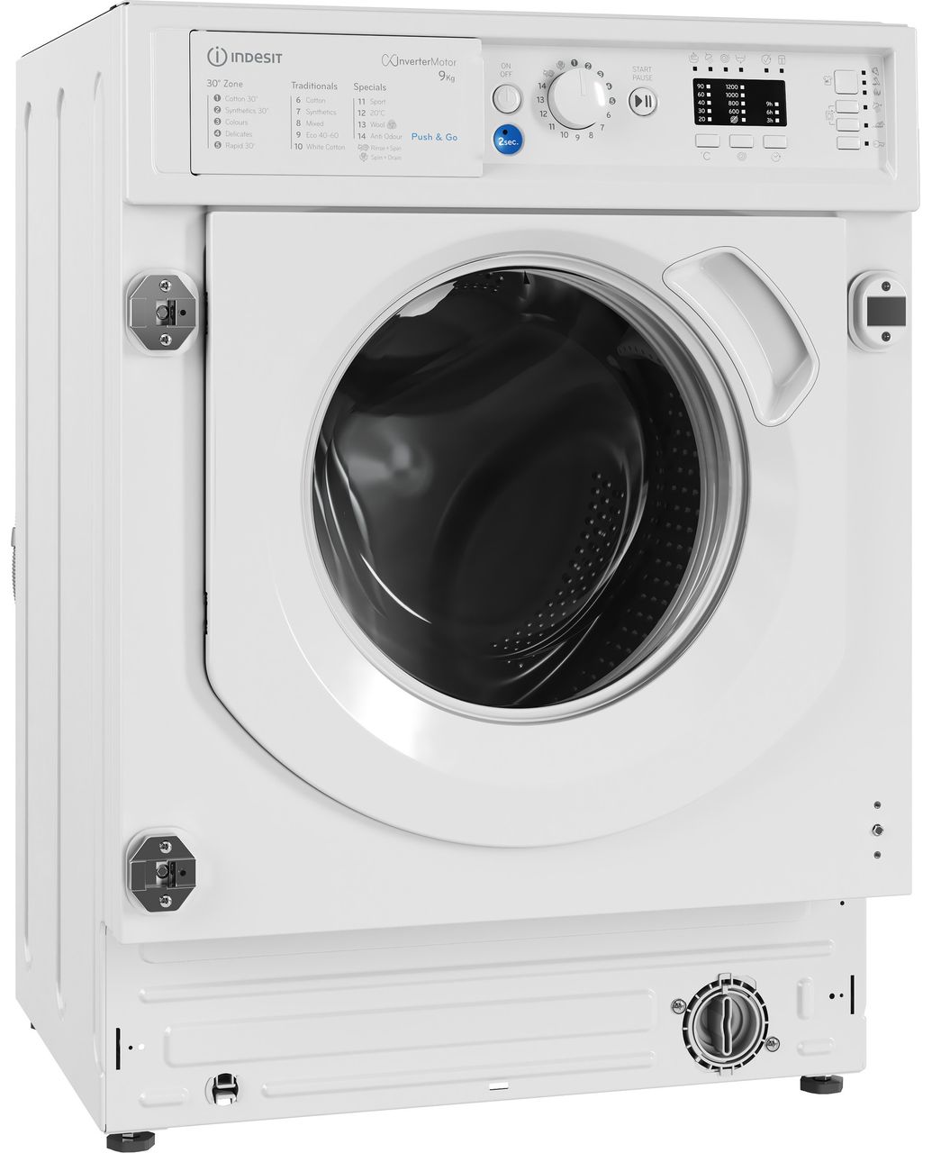 Indesit BIWMIL91485UK Integrated 9kg Washing Machine with 1400 rpm - White - B Rated